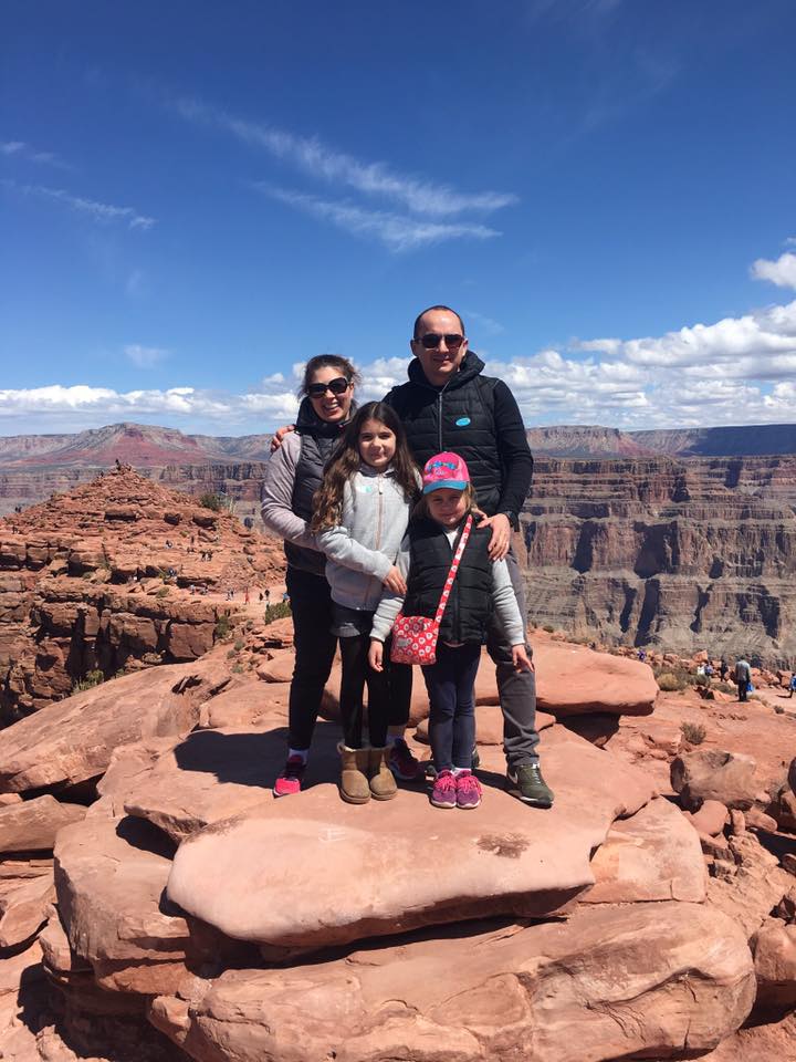 Nicola with her husband and two daughters